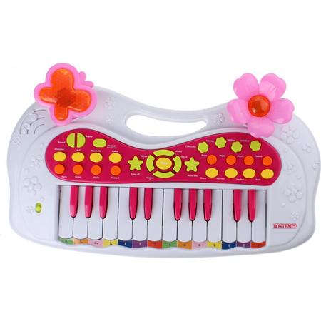 Electronisch keyboard - 24 Toetsen - met bloemen - (iGirl)