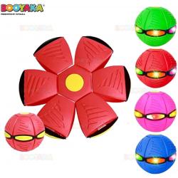 Booyaka® UFO Bal rood - Frisbee- UFO bal met lichtjes – LED – Flying saucer ball – Flat ball disc – Schijf – Speelbal - Strandbal