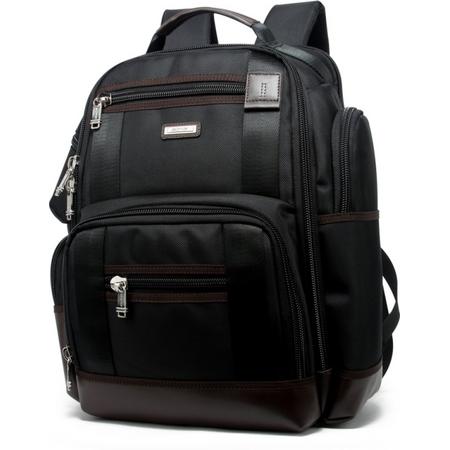 Let op type!! Bopai 11-85301 15 6 inch grote capaciteit Multi-Layer zipper Bag ontwerp ademend laptop rugzak  grootte: 35 x 20 x 43cm (zwart)