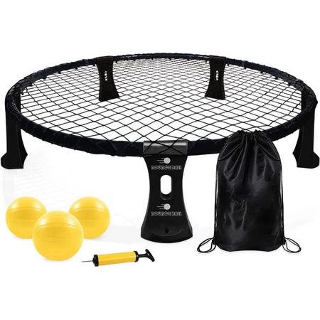 Bounceball Limited Edition Black Mamba - Spikeball - Spikeball Set - Roundnet set - Zomerspel - Buitenspel - Inclusief 3 ballen, opbergzak en instructies