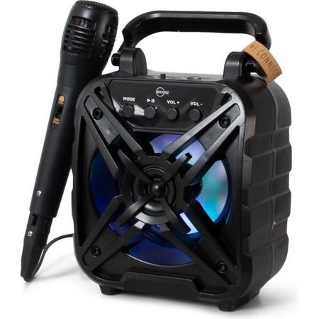 BRAINZ Karaoke Set Met Microfoon - Met boombox - Duurzaam Materiaal - Zwart