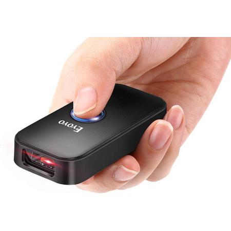 BrandWay Draadloze Mini Barcode Scanner - Bluetooth, 2.4G draadloos en USB verbinding