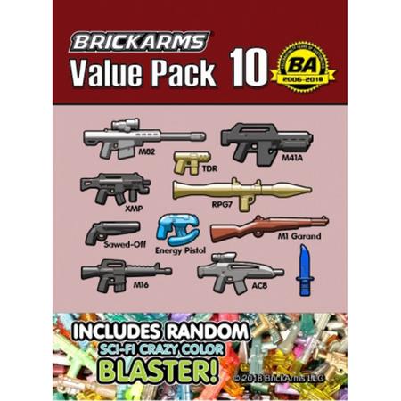 BrickArms Value Pack 10 wapen set voor LEGO Minifigures