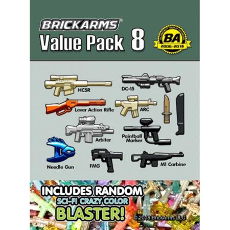 BrickArms Value Pack 8 wapen set voor LEGO Minifigures