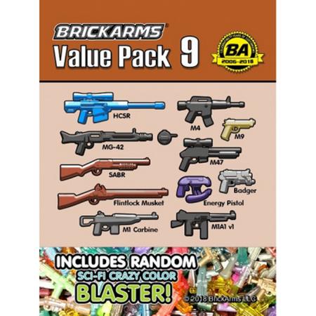 BrickArms Value Pack 9 wapen set voor LEGO Minifigures