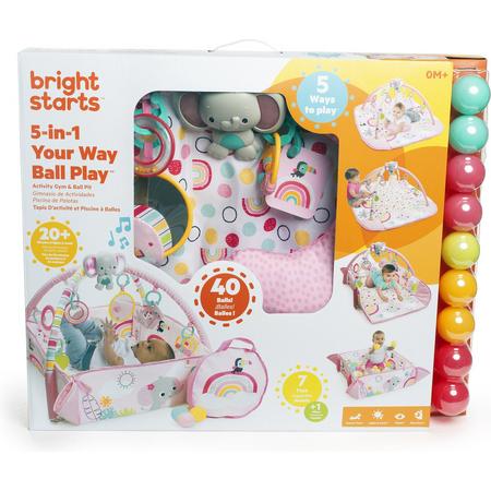 Bright Starts - Bright Starts - Baby Speelmat / Jouw Weg Ballengym & Ballenkuil 7 Speelgoed Regenboog Tropics