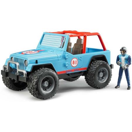 Bruder Jeep Cross Country blauw met chauffeur