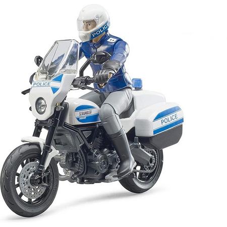 Bruder Politiemotor Scrambler Ducati met motoragent - 62731