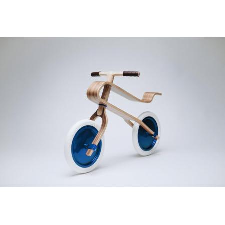 BrumBrum Balanc Bike - Pure White – Candy Blue – Walnut – Wooden Balance Bike for Children