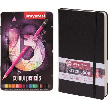 Bruynzeel Teens pakket kleurpotloden en schetsboek