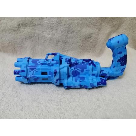 Bellenblaas pistool - Bellenblazer - Speelgoed - Bubble gun - Camouflage Blauw