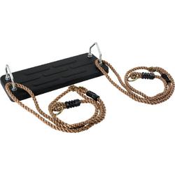 Zwart Rubber Schommelzitje met touwen (aluminium inlegplaat)