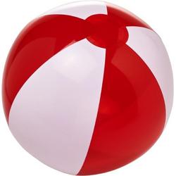 1x Opblaasbare strandballen rood/wit 30 cm - Buitenspeelgoed waterspeelgoed opblaasbaar