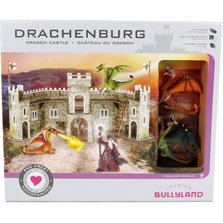 Playset - Drachenburg met groene en oranje draak