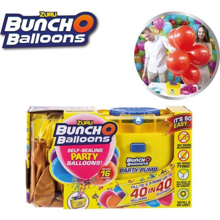 Bunch O Balloons Kit – 16 gouden ballonnen met elektrische pomp – zelfsluitende ballonnen, feestversiering, ballonnentros