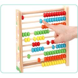 Buxibo - Houten Telraam voor Rekenen - Abacus - Calculator - Onderwijs - Educatief Speelgoed - Multicolor