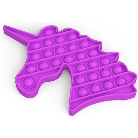 By Qubix - Pop it fidget toy - Eenhoorn - Paars - fidget toy van hoge kwaliteit!