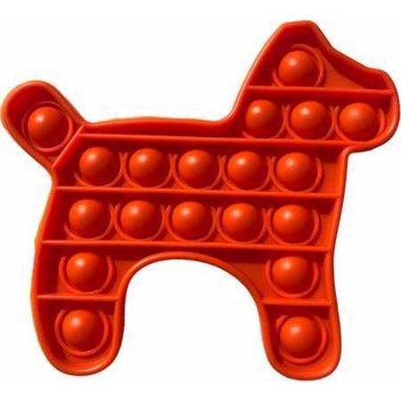 By Qubix - Pop it fidget toy - Hond - Oranje - fidget toy van hoge kwaliteit!