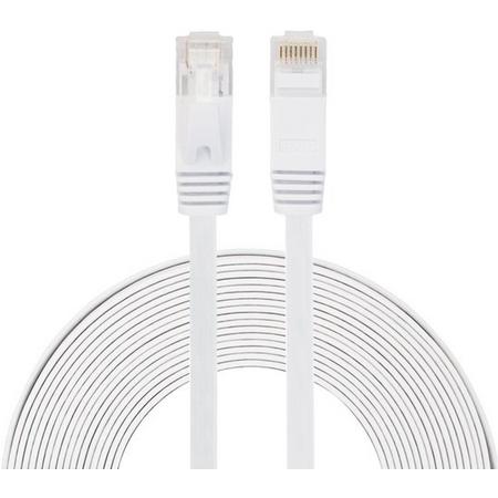 By Qubix internetkabel - 8 meter - wit - CAT6 ethernet kabel - RJ45 UTP kabel met snelheid van 1000Mbps - Netwerk kabel is zeer stevig!