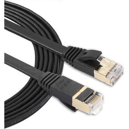 Internetkabel van By Qubix - 1.8 meter - zwart -  CAT7 ethernet kabel - RJ45 UTP kabel met snelheid 1000mbps - Netwerk kabel van hoge kwaliteit!