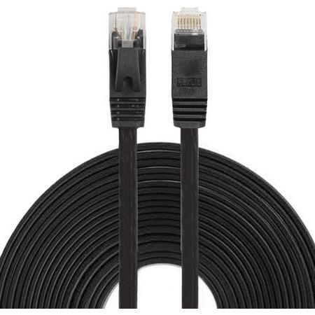 Internetkabel van By Qubix - 10 meter - zwart - CAT6 ethernet kabel - RJ45 UTP kabel met snelheid van 1000Mbps - Netwerk kabel inclusief garantie!