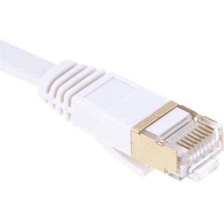 Internetkabel van By Qubix - 2 meter - wit -  CAT7 ethernet kabel - RJ45 UTP kabel met snelheid 1000mbps - Netwerk kabel van hoge kwaliteit!