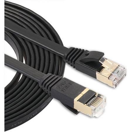 Internetkabel van By Qubix - 3 meter - zwart -  CAT7 ethernet kabel - RJ45 UTP kabel met snelheid 1000mbps - Netwerk kabel van hoge kwaliteit!