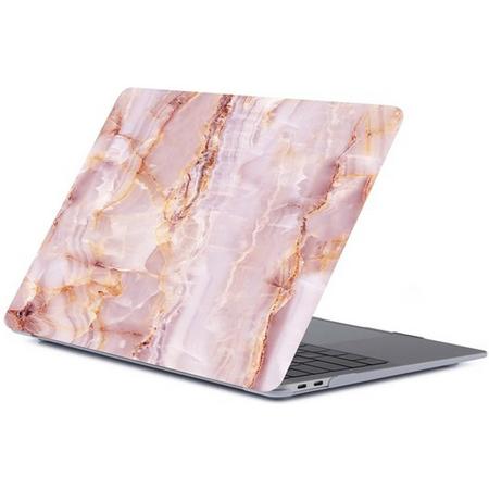 MacBook Air 13 inch case 2018 - Marble roze (A1932, touch id versie)