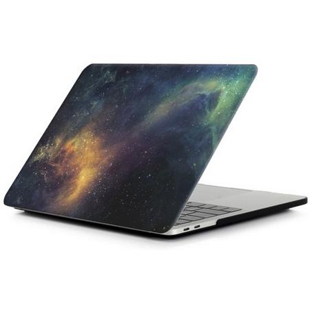 MacBook Pro 16 inch case van By Qubix - Kleur: Green stars (Model: A2141) - Hoge kwaliteit hard cover!