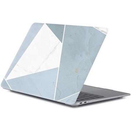 MacBook case van By Qubix - Geschikt voor MacBook Air 13 inch case 2018 - Kleur: Grijs abstract (A1932, touch id versie)