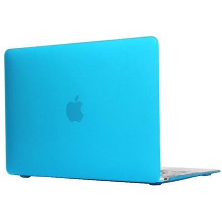 Macbook 12 inch case van By Qubix - Baby blauw - Macbook hoes Alleen geschikt voor Macbook 12 inch (model nummer: A1534, zie onderzijde laptop) - Eenvoudig te bevestigen macbook cover!
