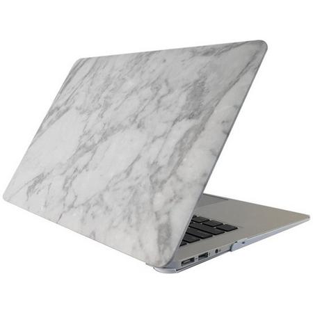 Macbook 12 inch case van By Qubix - Marble wit - Macbook hoes Alleen geschikt voor Macbook 12 inch (model nummer: A1534, zie onderzijde laptop) - Eenvoudig te bevestigen macbook cover!