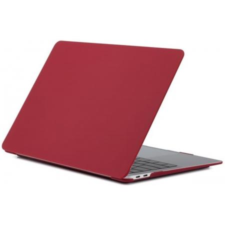 Macbook case van By Qubix - Air 13.3” - 2018, touch id versie - Bordeaux - Alleen geschikt voor de MacBook Air 13 inch (Model nummer: A1932) - Bescherm uw MacBook in stijl!