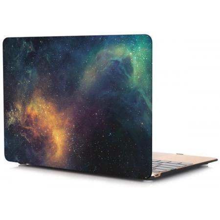 Macbook case van By Qubix - Air 13.3” - 2018, touch id versie - Green stars - Alleen geschikt voor de MacBook Air 13 inch (Model nummer: A1932) - Bescherm uw MacBook in stijl!