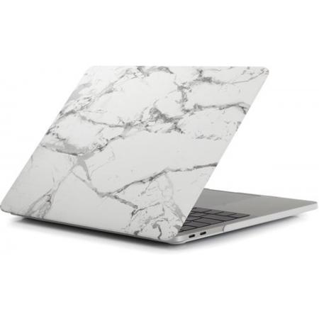 Macbook case van By Qubix - Air 13.3” - 2018, touch id versie - Marble (marmer) grijs -Alleen geschikt voor de MacBook Air 13 inch (Model nummer: A1932) - Bescherm uw MacBook in stijl!