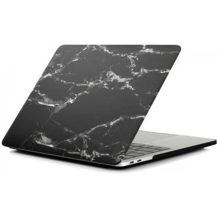 Macbook case van By Qubix - Air 13.3” - 2018, touch id versie - Marble (marmer) zwart - Alleen geschikt voor de MacBook Air 13 inch (Model nummer: A1932) - Bescherm uw MacBook in stijl!