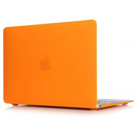 Macbook case van By Qubix - Air 13.3” - 2018, touch id versie - Oranje - Alleen geschikt voor de MacBook Air 13 inch (Model nummer: A1932) - Bescherm uw MacBook in stijl!
