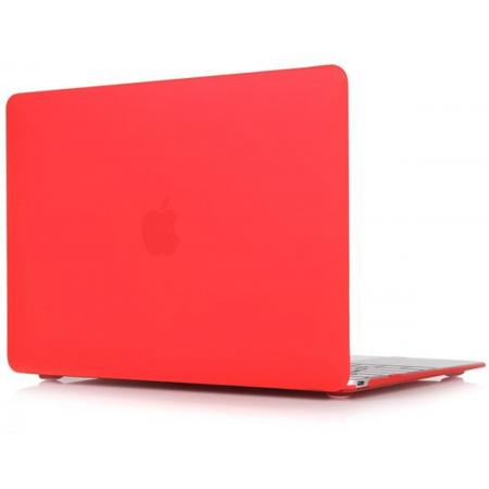 Macbook case van By Qubix - Air 13.3” - 2018, touch id versie - Rood - Alleen geschikt voor de MacBook Air 13 inch (Model nummer: A1932) - Bescherm uw MacBook in stijl!