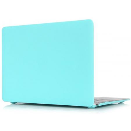 Macbook case van By Qubix - Air 13.3” - 2018, touch id versie - Wit blauw - Alleen geschikt voor de MacBook Air 13 inch (Model nummer: A1932) - Bescherm uw MacBook in stijl!