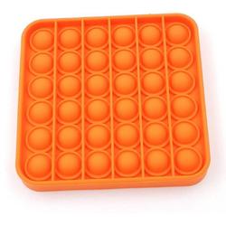 Pop it van By Qubix - Pop it fidget toy - Vierkant - Oranje - fidget toy van hoge kwaliteit!