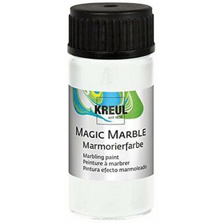 KREUL Witte Magic Marble Marmer effect verf - 20ml marble effect verf voor eindeloze toepassingen zoals toepassingen, van achtergronden van schilderijen tot gitaren