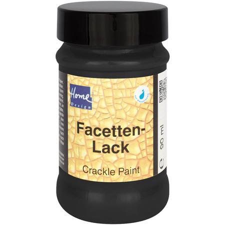 KREUL Zwarte Crackle Effect Verf - 90 ml Geschikt op hout, papier, canvas, steen, glas, keramiek, porselein, terracotta, plastic, polystyreen, enz.