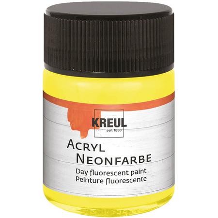Kreul Neon Gele Acrylverf 50 ml - Fluorescerende watergedragen acrylverf
