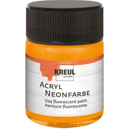Kreul Neon Oranje Acrylverf 50 ml - Fluorescerende watergedragen acrylverf