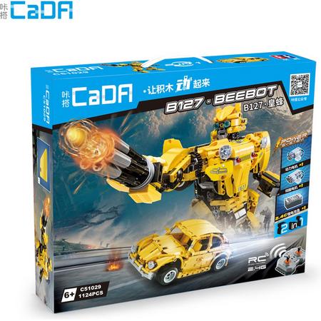 Cada B127 Emperor Beebot (2 in 1) Robot and Beetle (RC) - Cada C51029W - Technisch Lego - Bouwdoos, constructieset - Motoren, accu, afstandsbediening - DIY - 1124 onderdelen
