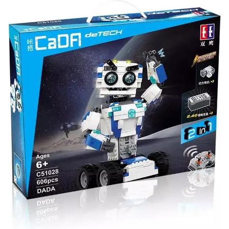 Cada DADA Robot (2 in 1) (RC) - Cada C51028W - Technisch Lego - Bouwdoos, constructieset - Motoren, accu, afstandsbediening - DIY - 606 onderdelen