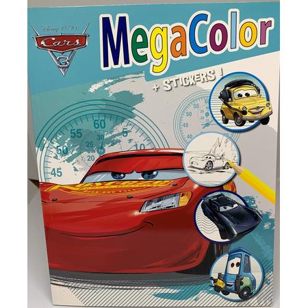 Mega Kleurboek met Stickers Cars 3