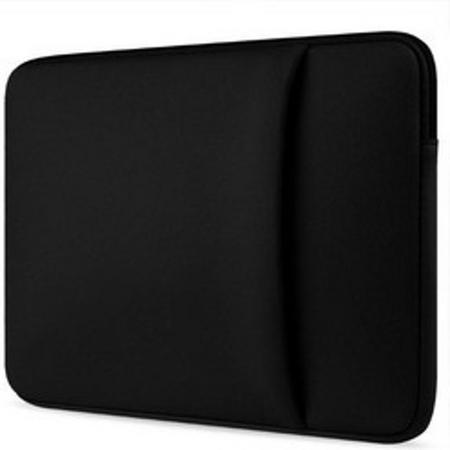 Dell Precision hoes - Neopreen Laptop sleeve met extra vak - 15.6 inch - Zwart