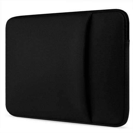 Lenovo ChromeBook hoes - Neopreen Laptop sleeve met extra vak - 14 inch - Zwart