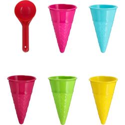 Cepewa Speelgoed ijsjes met scoope - zandvormen/vormpjes - 6-delig